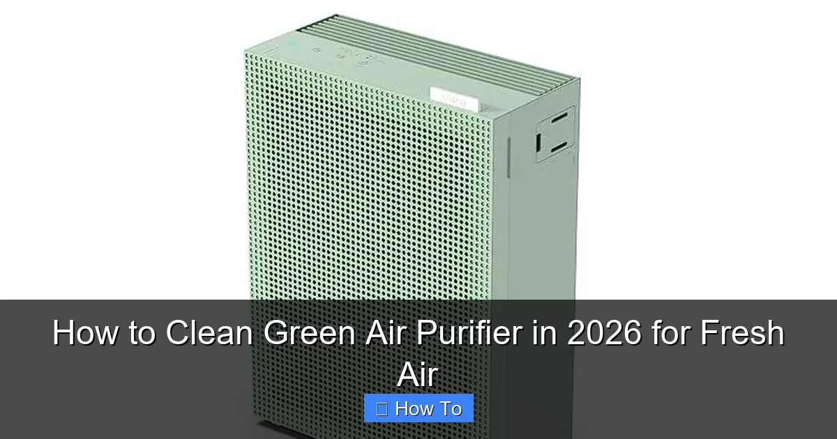 How to Clean Green Air Purifier in 2026 for Fresh Air