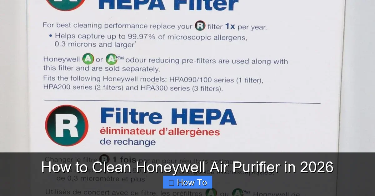 How to Clean Honeywell Air Purifier in 2026