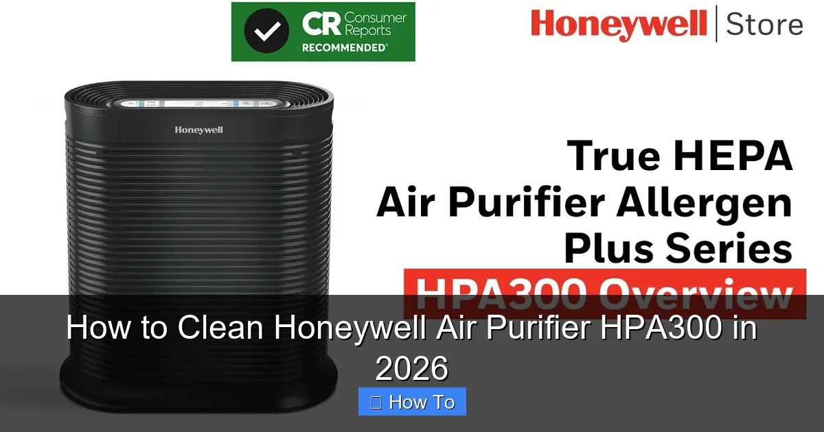 How to Clean Honeywell Air Purifier HPA300 in 2026