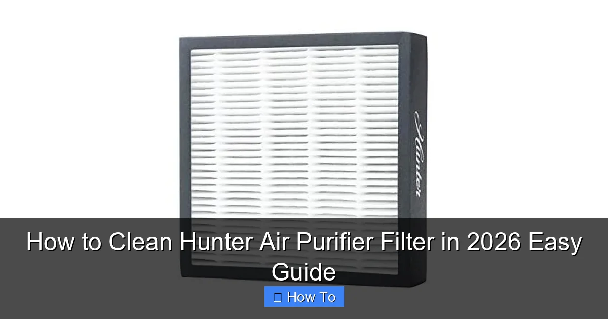 How to Clean Hunter Air Purifier Filter in 2026 Easy Guide