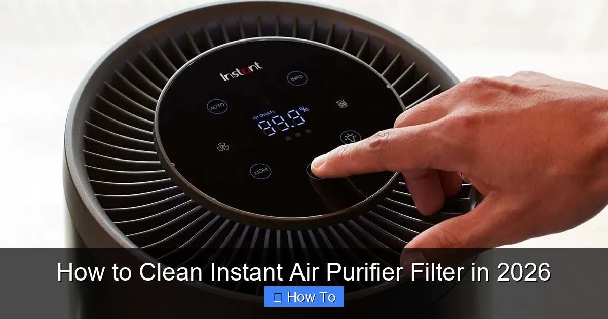 How to Clean Instant Air Purifier Filter in 2026