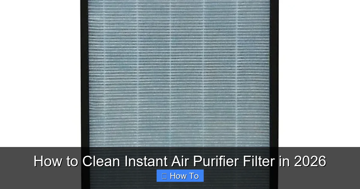 How to Clean Instant Air Purifier Filter in 2026