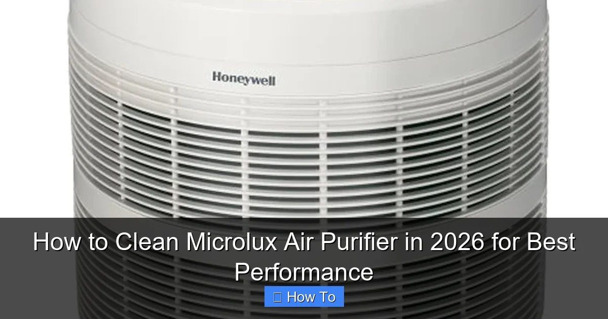 How to Clean Microlux Air Purifier in 2026 for Best Performance
