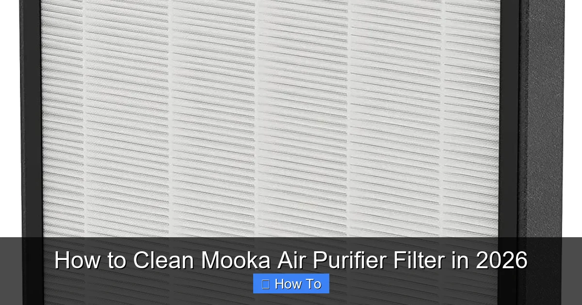 How to Clean Mooka Air Purifier Filter in 2026