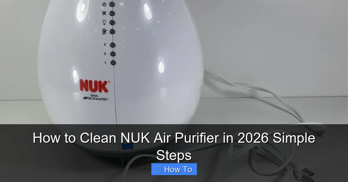 How to Clean NUK Air Purifier in 2026 Simple Steps
