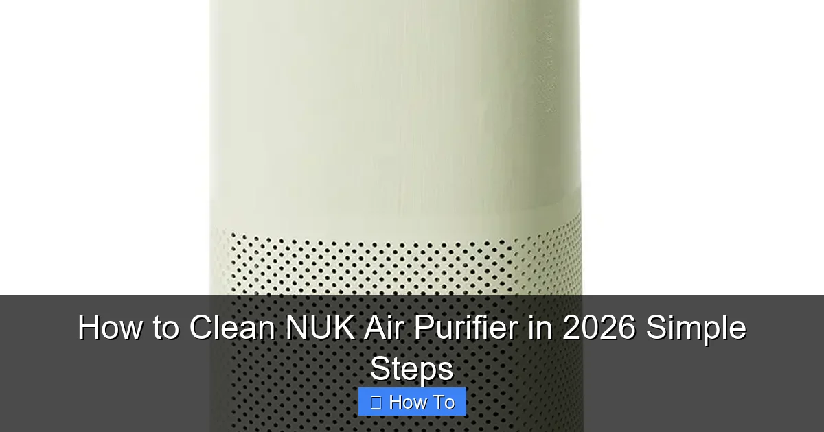 How to Clean NUK Air Purifier in 2026 Simple Steps