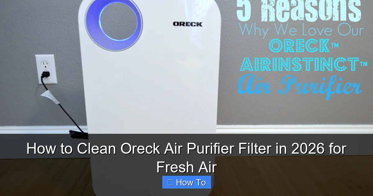 How to Clean Oreck Air Purifier Filter in 2026 for Fresh Air