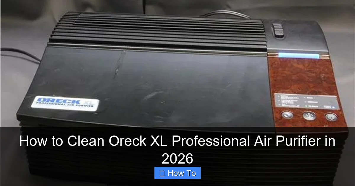 How to Clean Oreck XL Professional Air Purifier in 2026