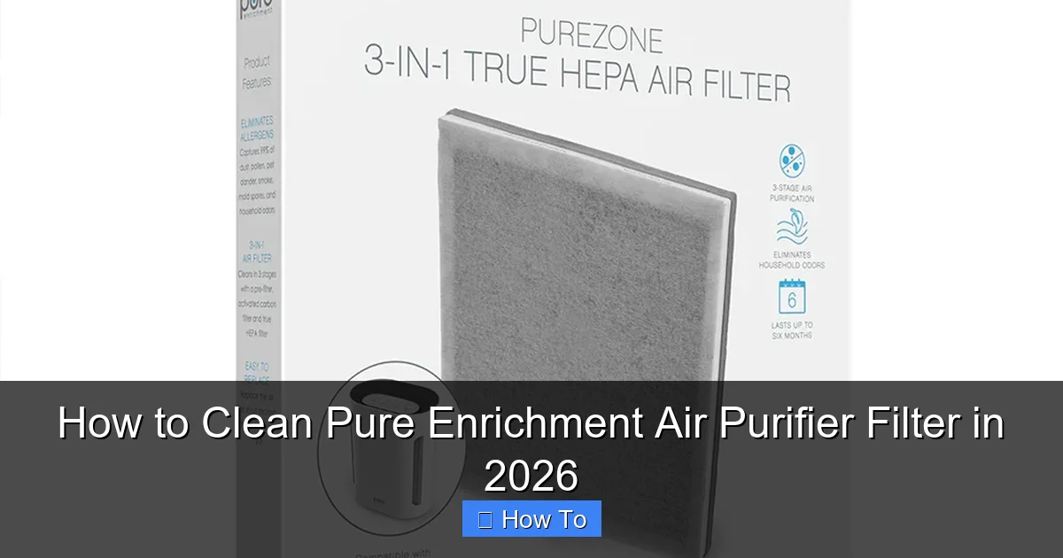 How to Clean Pure Enrichment Air Purifier Filter in 2026
