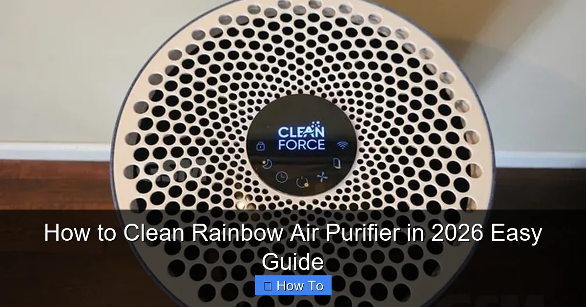 How to Clean Rainbow Air Purifier in 2026 Easy Guide