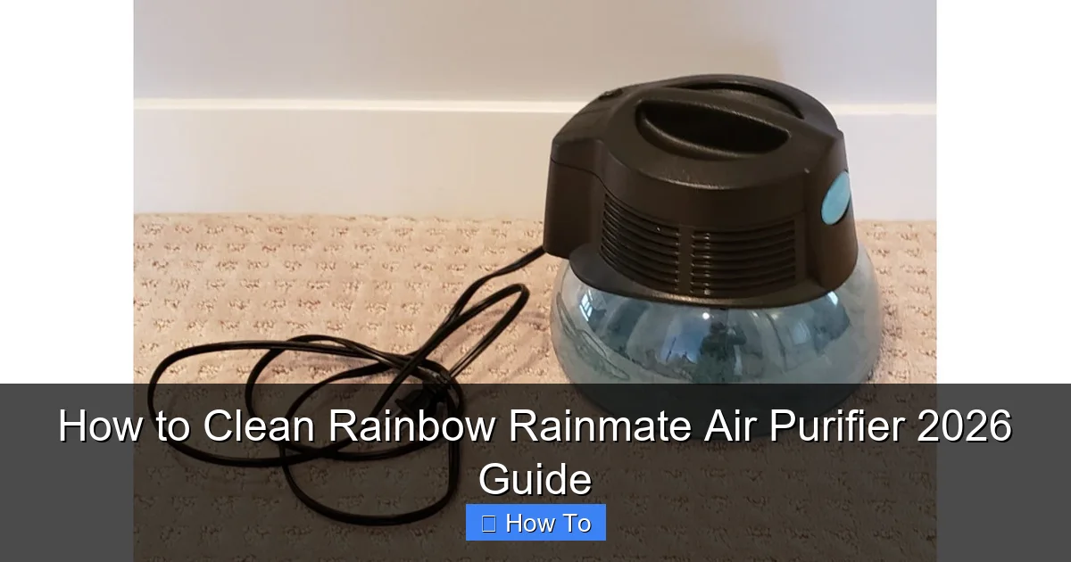 How to Clean Rainbow Rainmate Air Purifier 2026 Guide