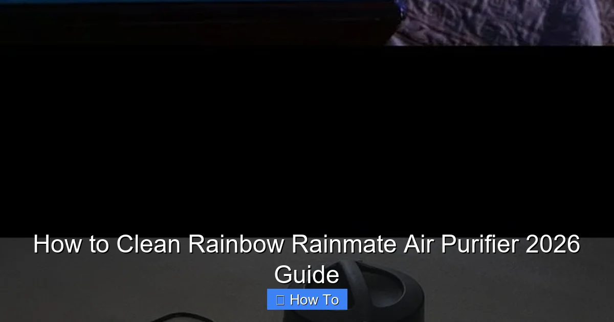 How to Clean Rainbow Rainmate Air Purifier 2026 Guide