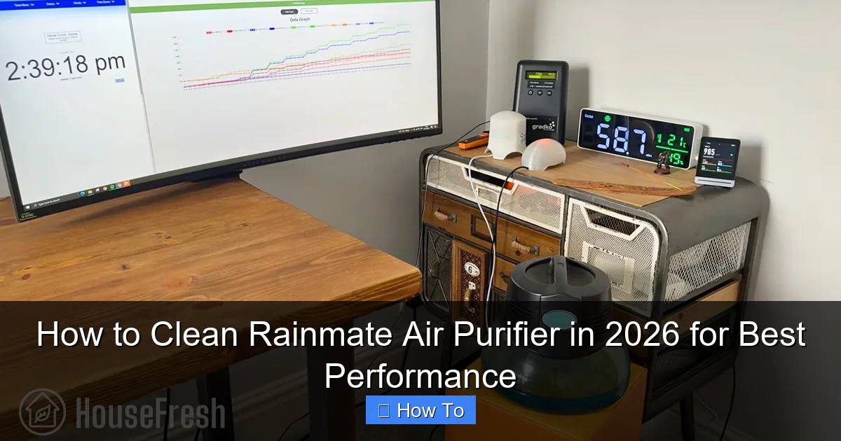 How to Clean Rainmate Air Purifier in 2026 for Best Performance