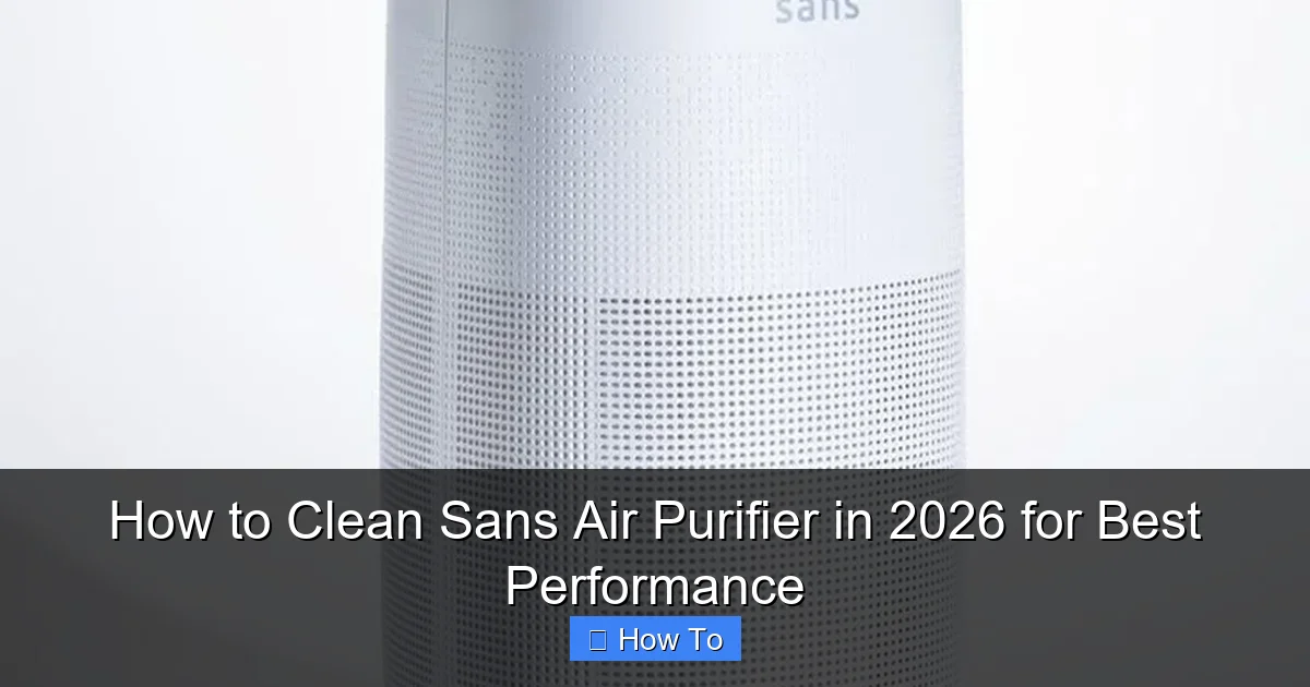 How to Clean Sans Air Purifier in 2026 for Best Performance