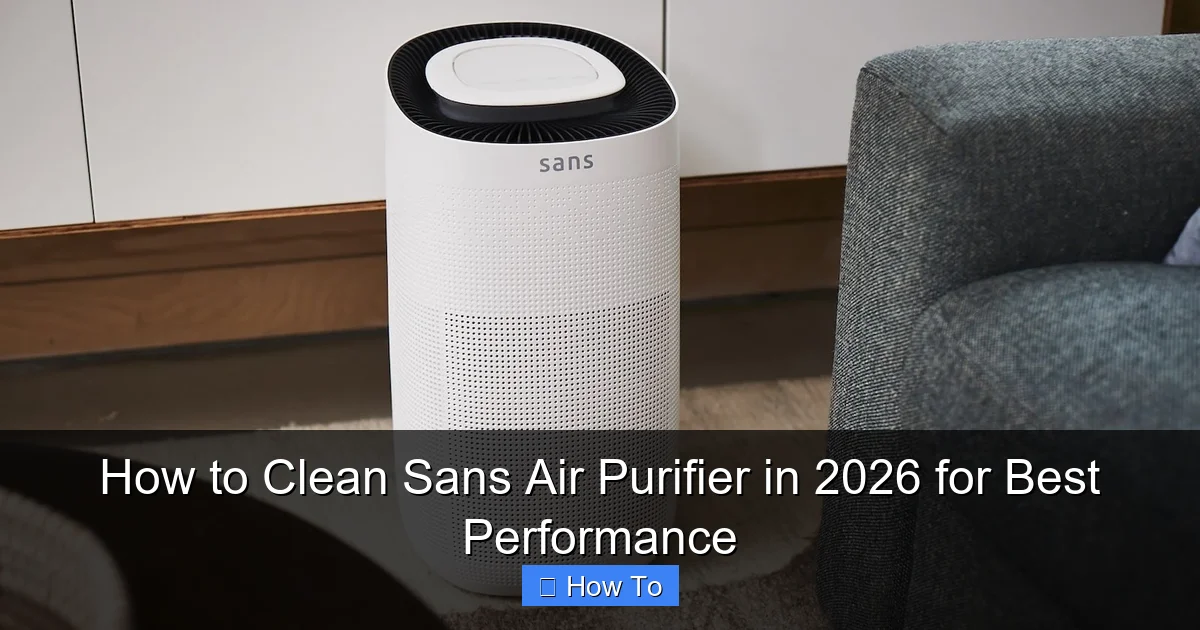 How to Clean Sans Air Purifier in 2026 for Best Performance