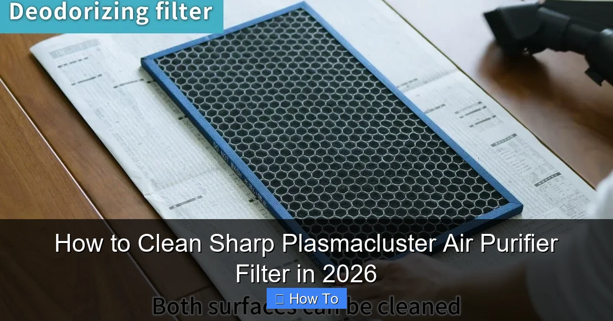 How to Clean Sharp Plasmacluster Air Purifier Filter in 2026