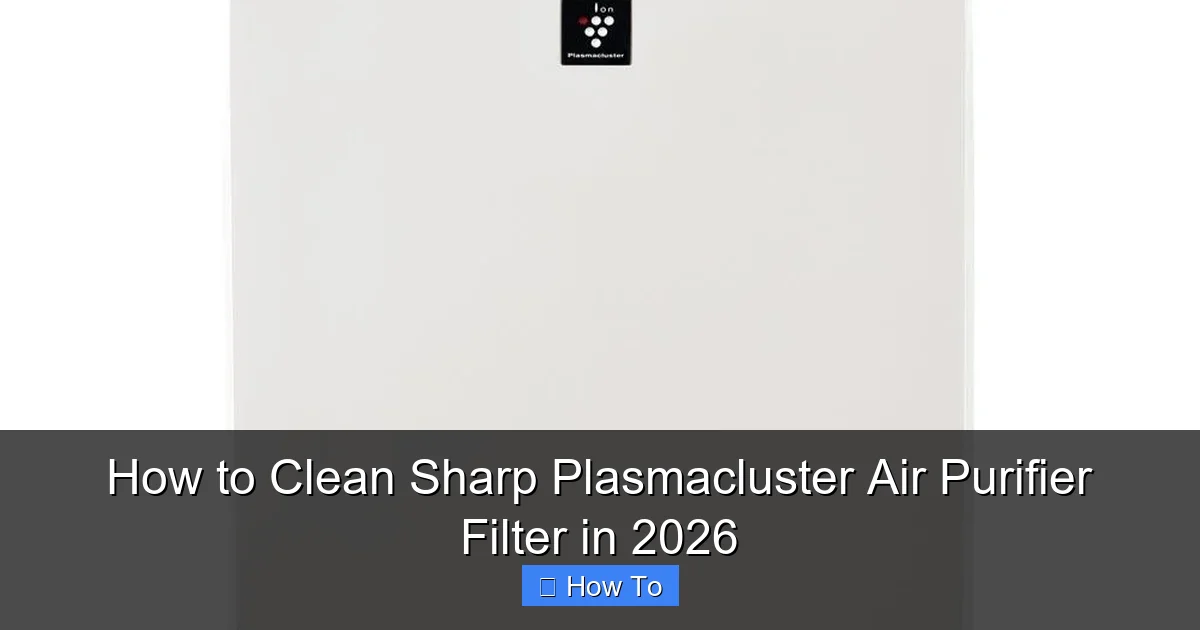 How to Clean Sharp Plasmacluster Air Purifier Filter in 2026