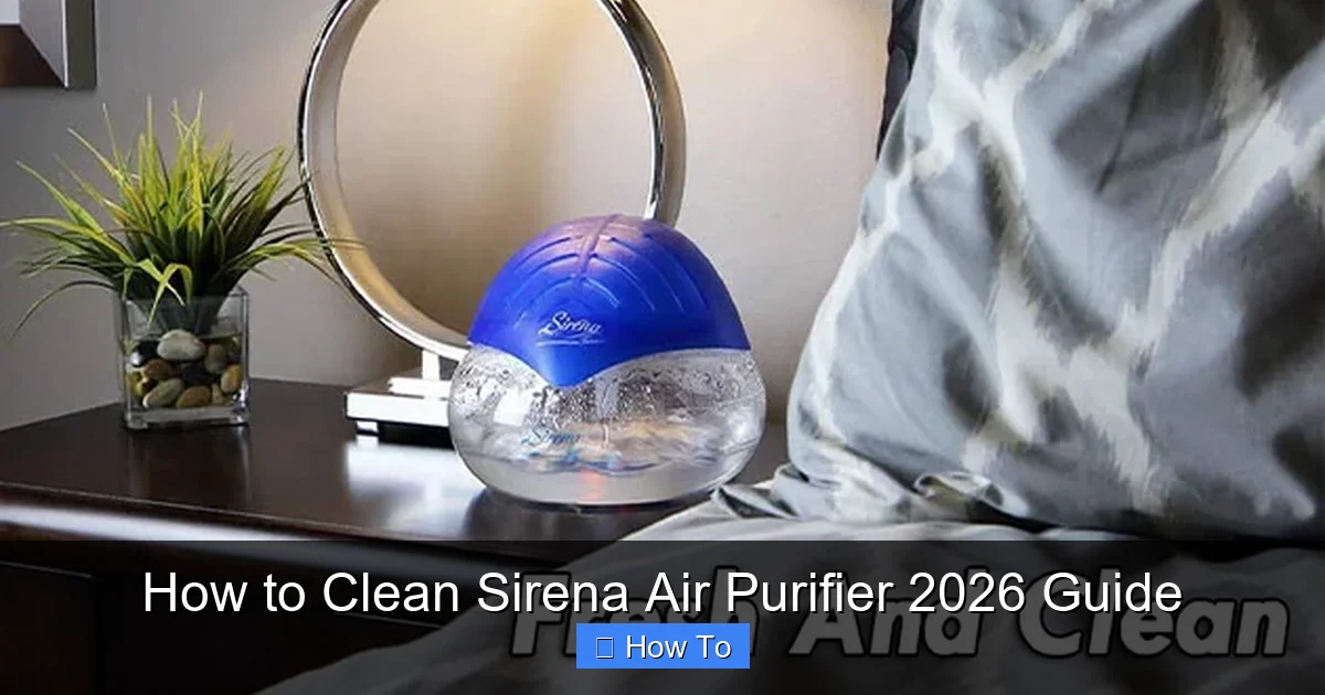 How to Clean Sirena Air Purifier 2026 Guide
