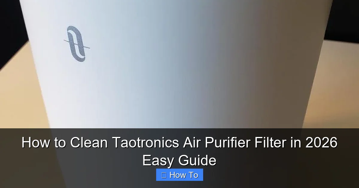 How to Clean Taotronics Air Purifier Filter in 2026 Easy Guide