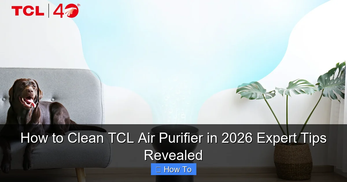 How to Clean TCL Air Purifier in 2026 Expert Tips Revealed