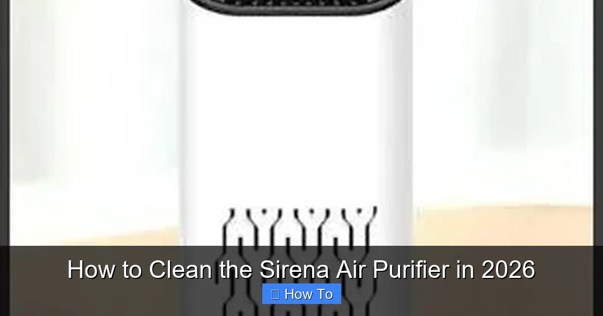 How to Clean the Sirena Air Purifier in 2026