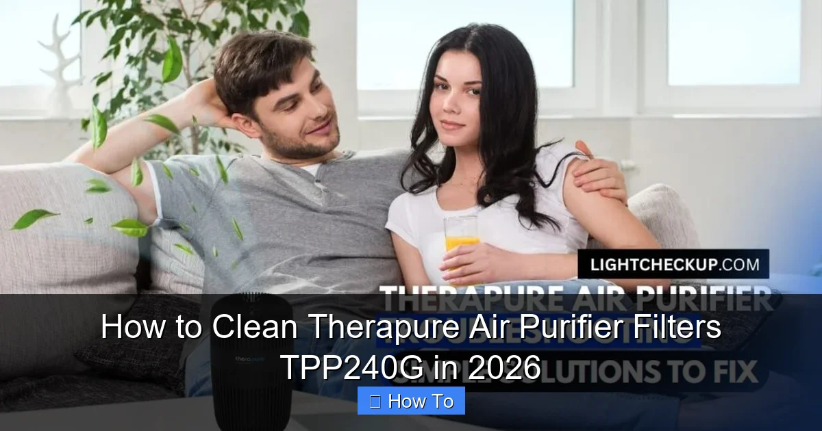 How to Clean Therapure Air Purifier Filters TPP240G in 2026