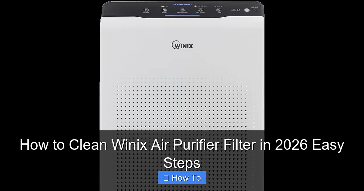 How to Clean Winix Air Purifier Filter in 2026 Easy Steps