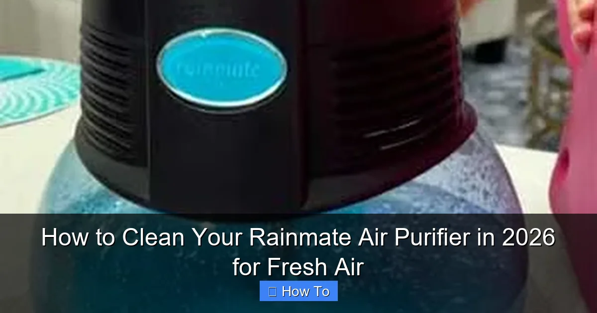 How to Clean Your Rainmate Air Purifier in 2026 for Fresh Air