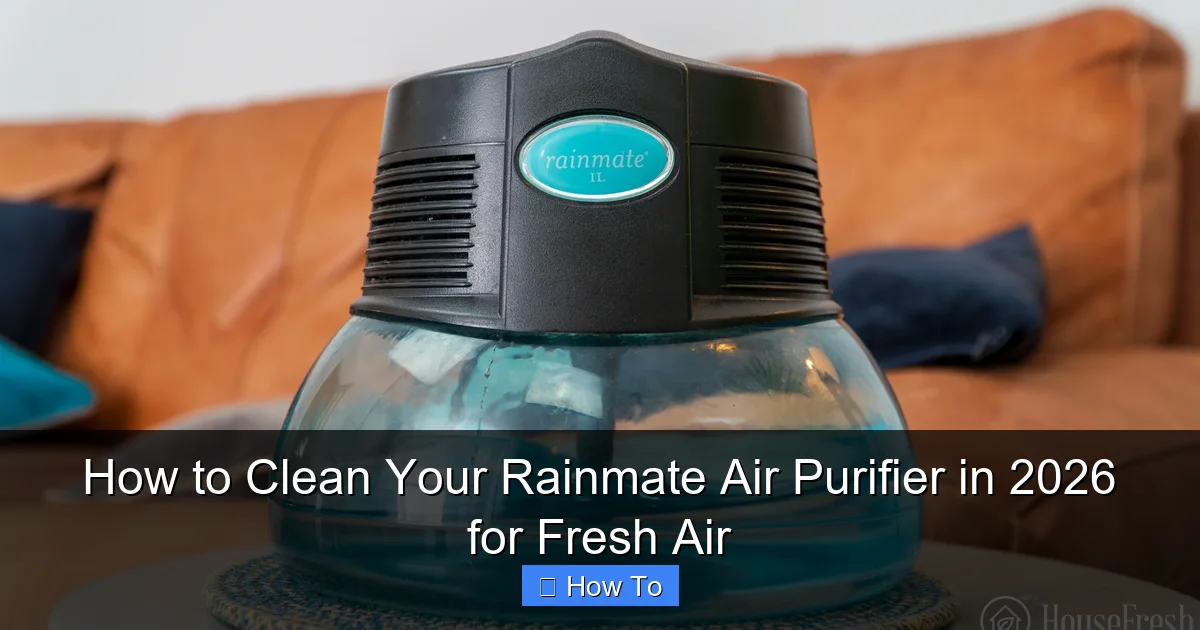 How to Clean Your Rainmate Air Purifier in 2026 for Fresh Air