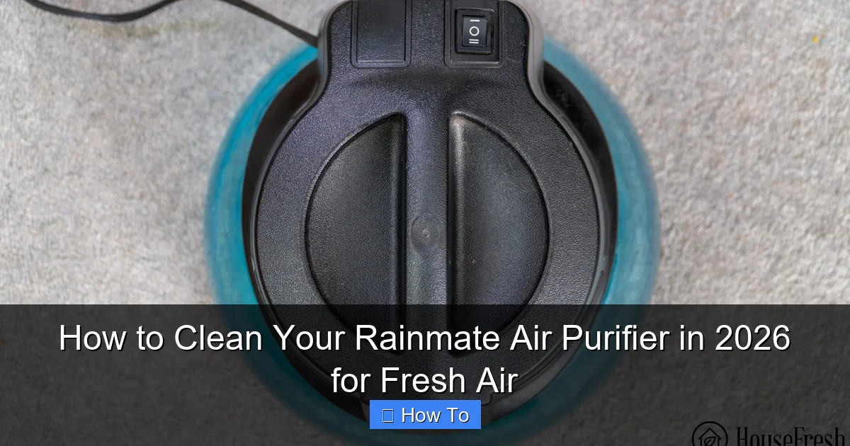 How to Clean Your Rainmate Air Purifier in 2026 for Fresh Air