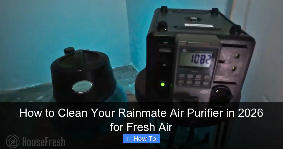 How to Clean Your Rainmate Air Purifier in 2026 for Fresh Air