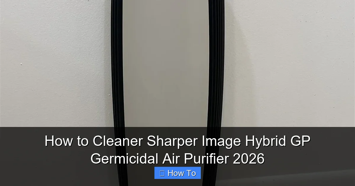 How to Cleaner Sharper Image Hybrid GP Germicidal Air Purifier 2026