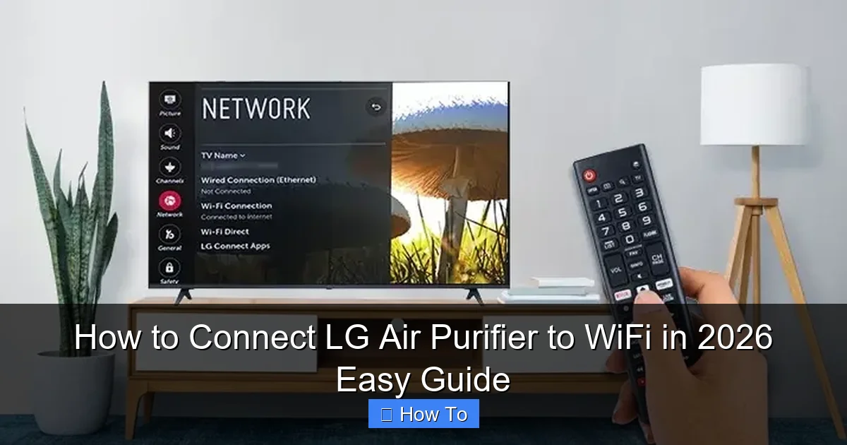 How to Connect LG Air Purifier to WiFi in 2026 Easy Guide