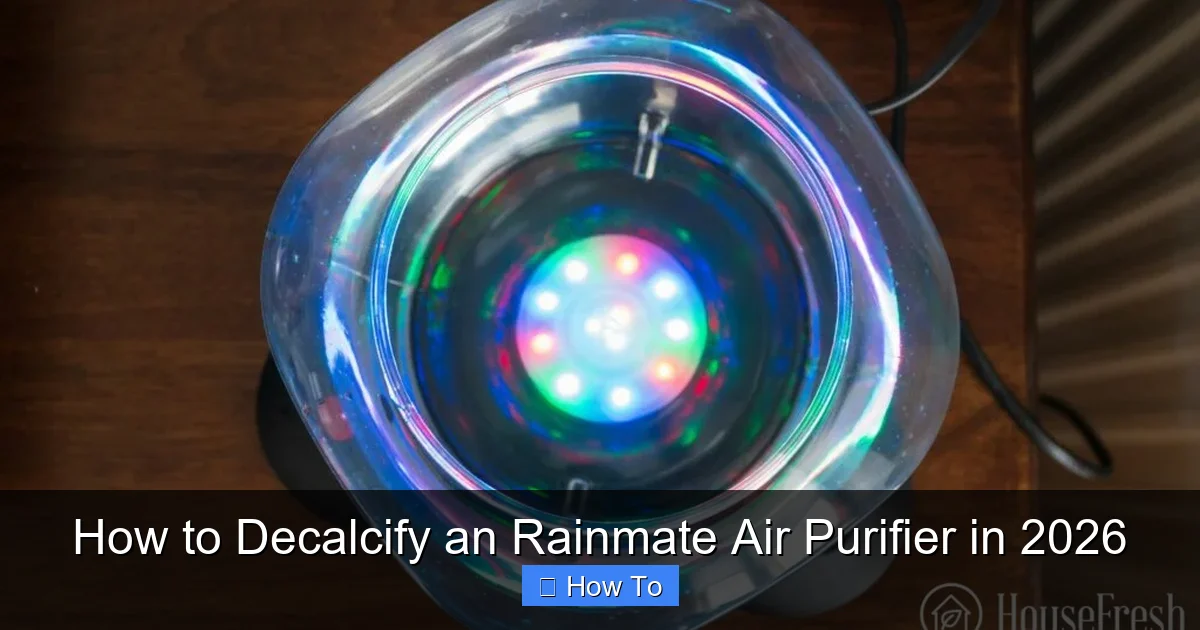 How to Decalcify an Rainmate Air Purifier in 2026