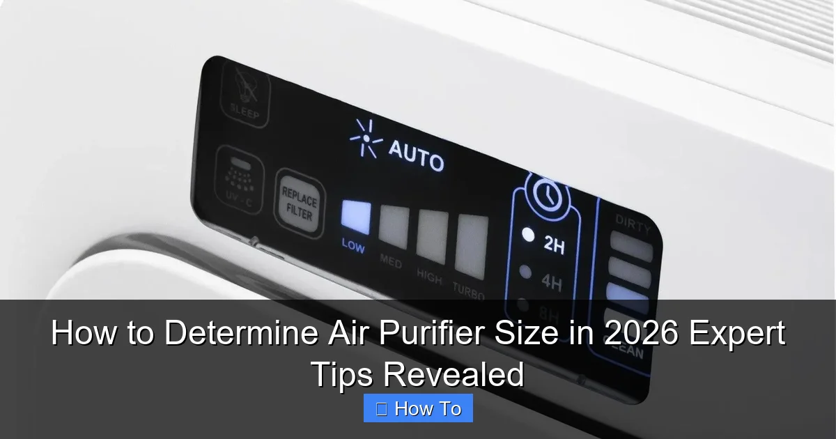 How to Determine Air Purifier Size in 2026 Expert Tips Revealed