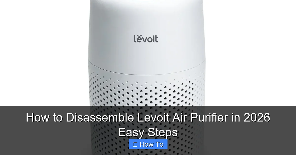 How to Disassemble Levoit Air Purifier in 2026 Easy Steps