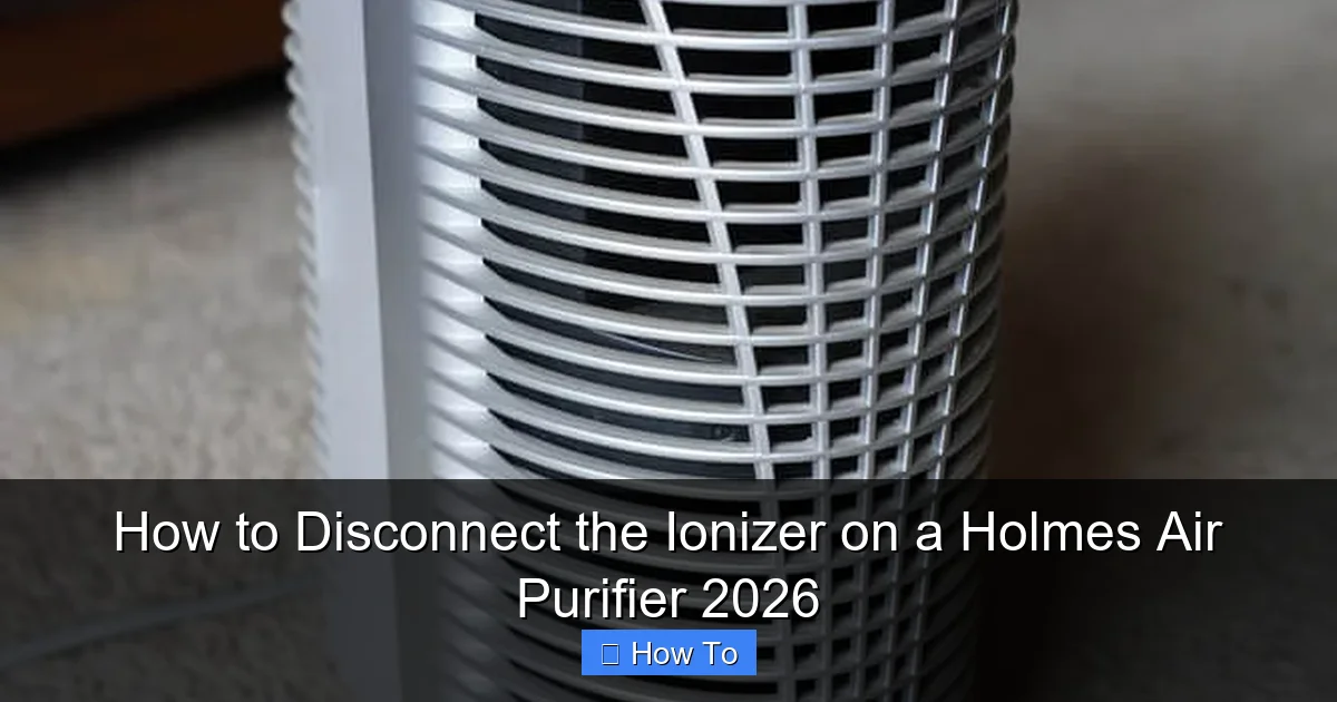 How to Disconnect the Ionizer on a Holmes Air Purifier 2026