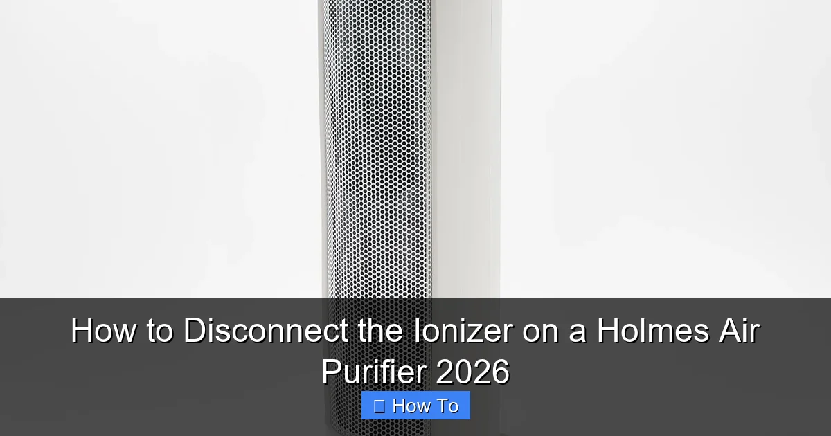 How to Disconnect the Ionizer on a Holmes Air Purifier 2026