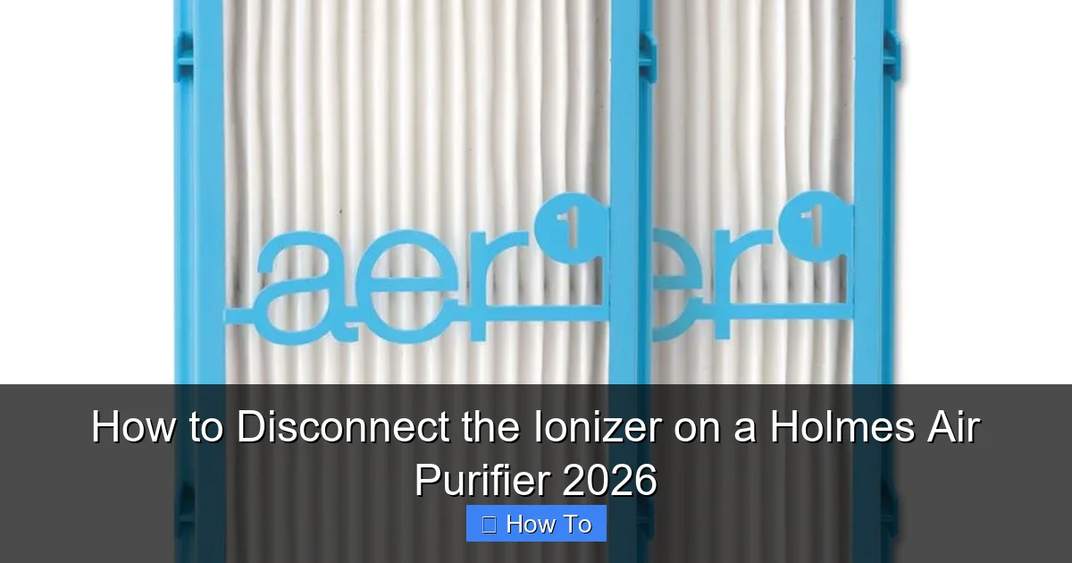 How to Disconnect the Ionizer on a Holmes Air Purifier 2026