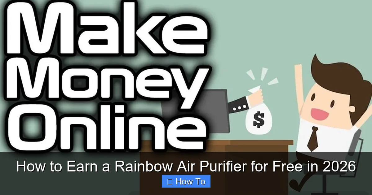 How to Earn a Rainbow Air Purifier for Free in 2026
