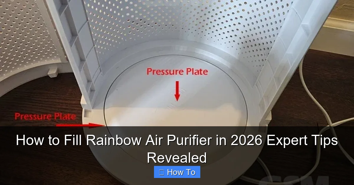 How to Fill Rainbow Air Purifier in 2026 Expert Tips Revealed