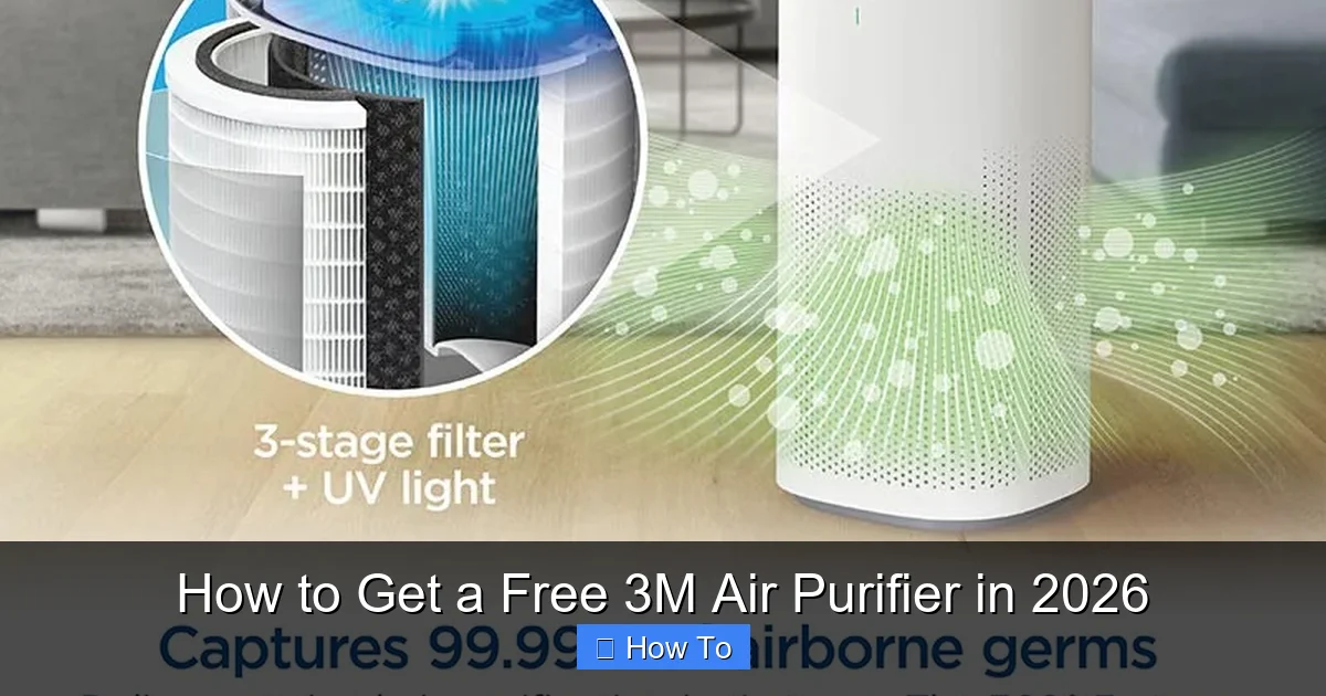 How to Get a Free 3M Air Purifier in 2026