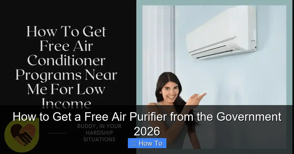 How to Get a Free Air Purifier from the Government 2026