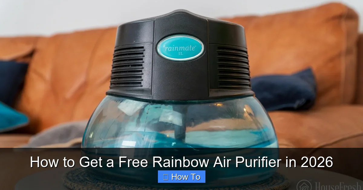 How to Get a Free Rainbow Air Purifier in 2026