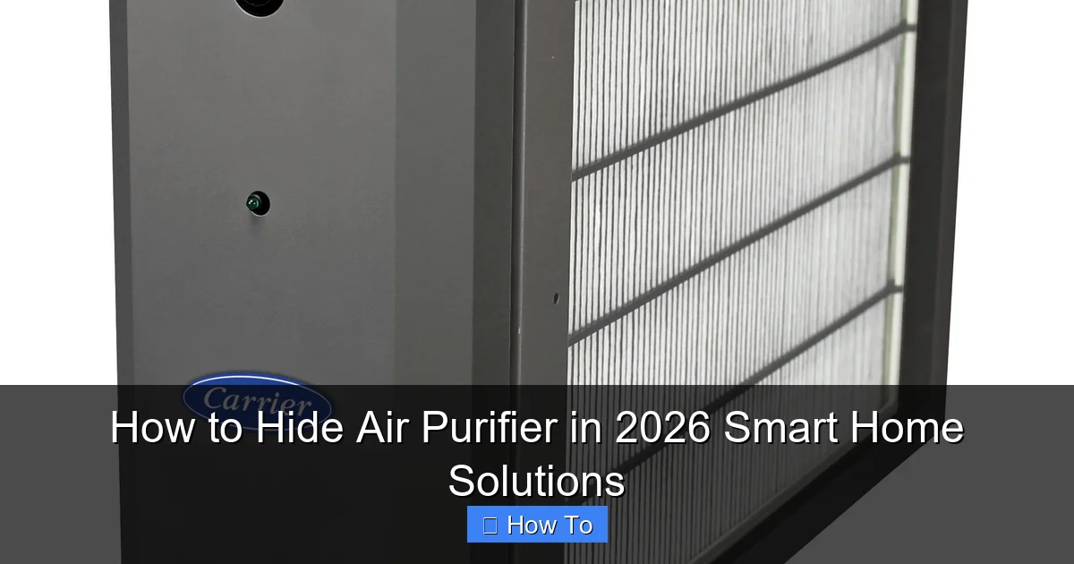 How to Hide Air Purifier in 2026 Smart Home Solutions