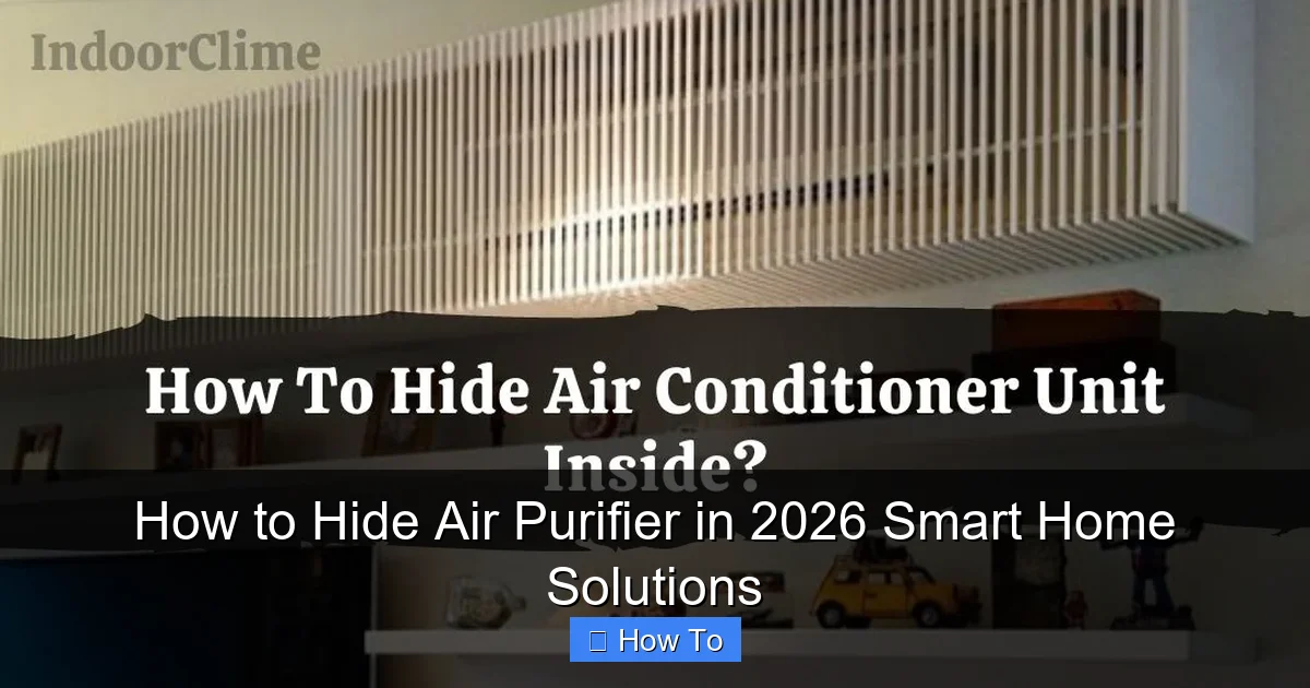 How to Hide Air Purifier in 2026 Smart Home Solutions