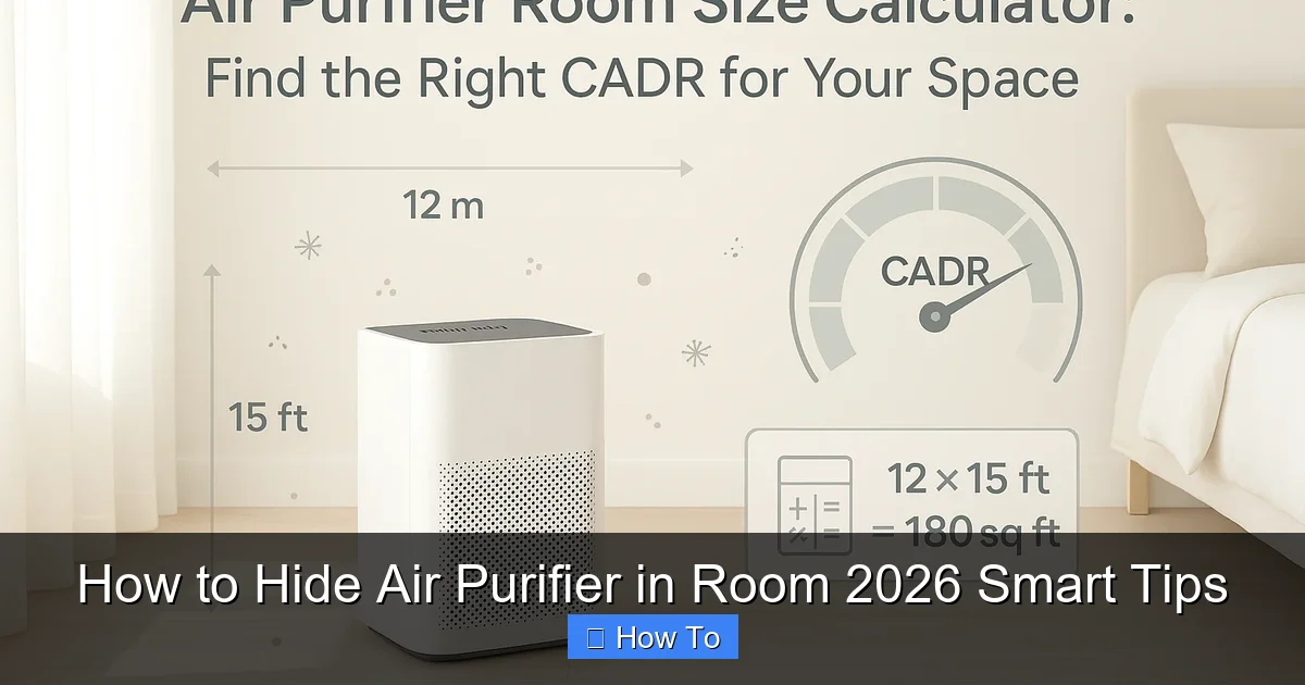 How to Hide Air Purifier in Room 2026 Smart Tips