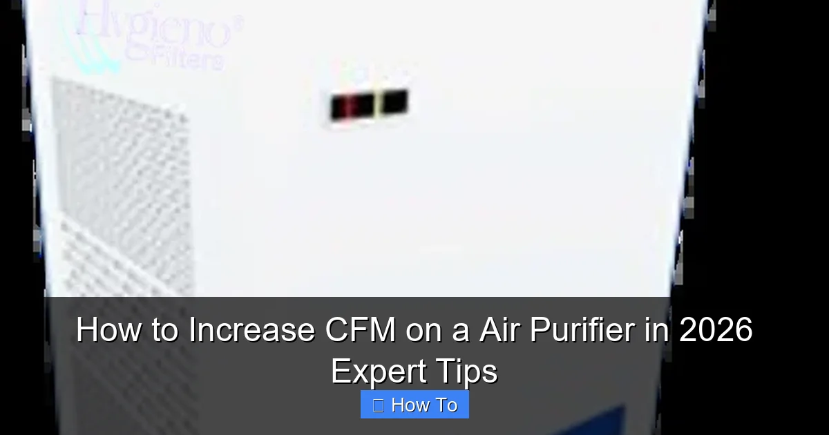 How to Increase CFM on a Air Purifier in 2026 Expert Tips