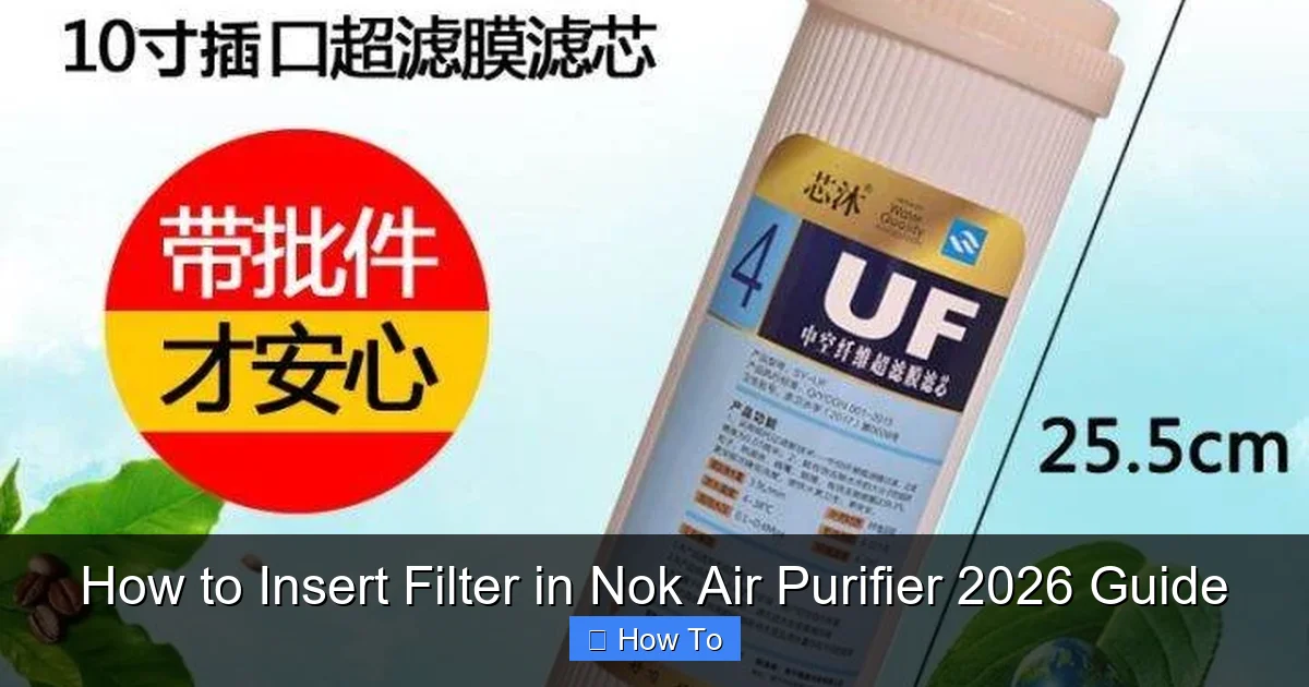 How to Insert Filter in Nok Air Purifier 2026 Guide