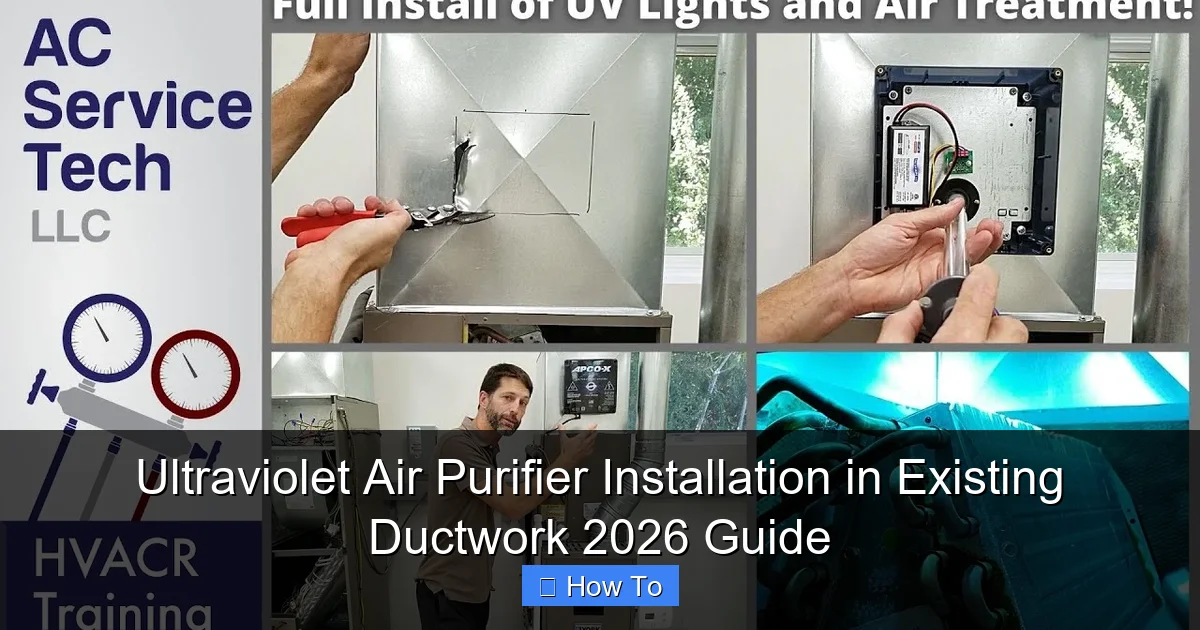 Ultraviolet Air Purifier Installation in Existing Ductwork 2026 Guide